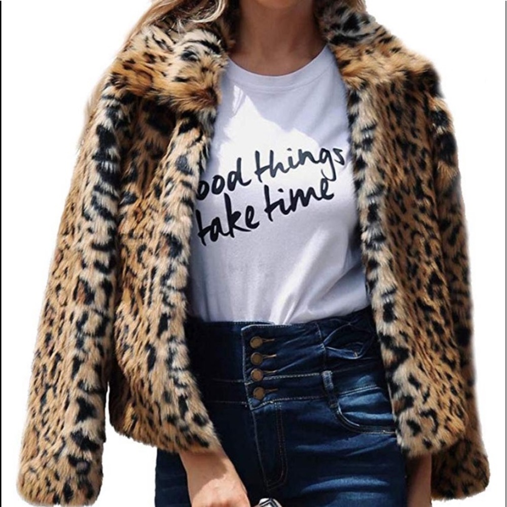 Faux Fur Cheetah Jacket